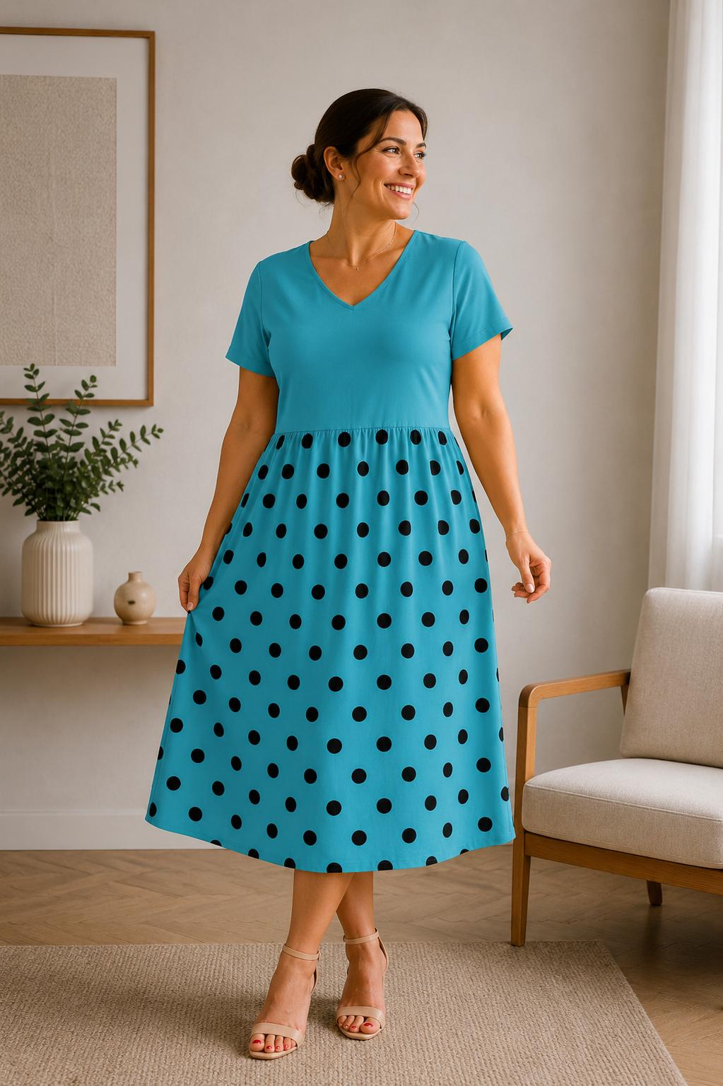 🫟 Rochie cu buline “Gladys”