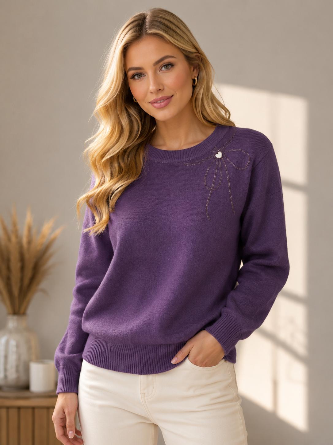 Pulover cu strasuri Luna