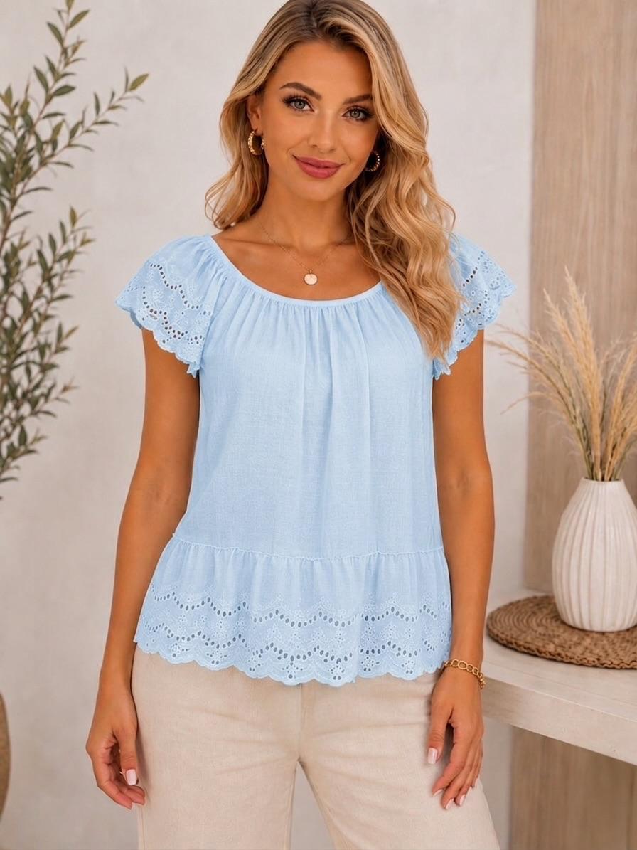 Bluză cu broderie Alya