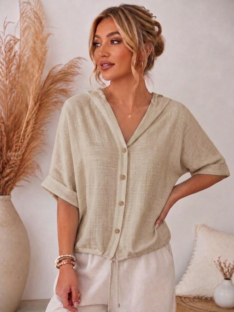 🌿 Bluză cu glugă si buzunare Dalida – Stil casual