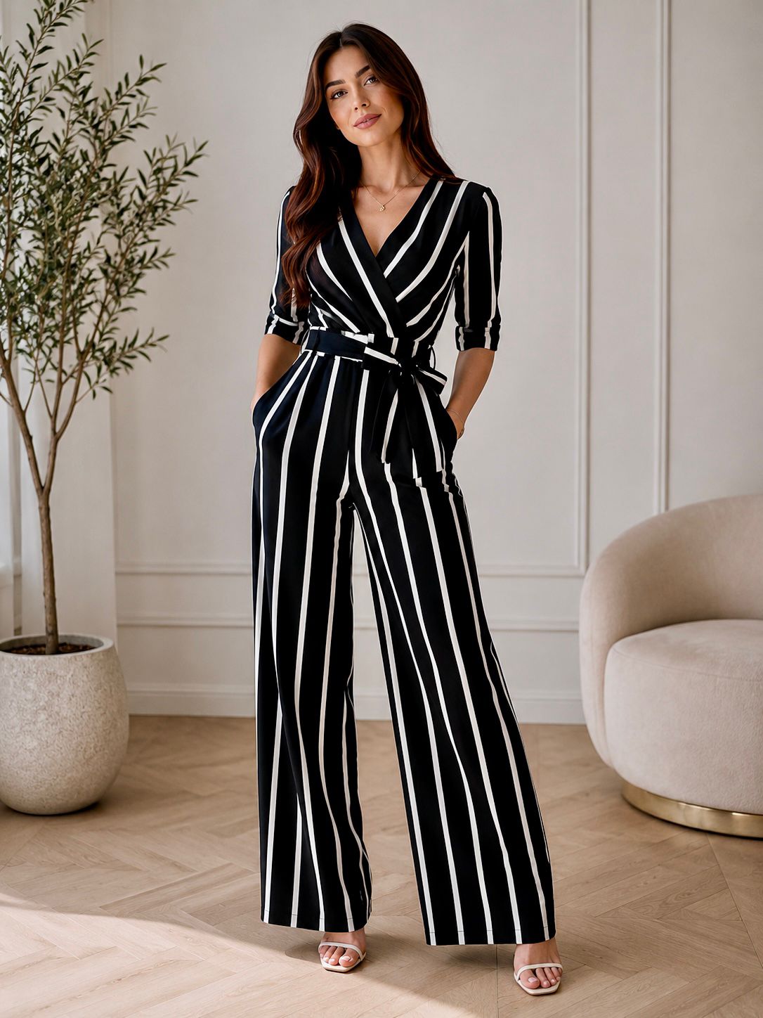 Salopetă elastică Stripe
