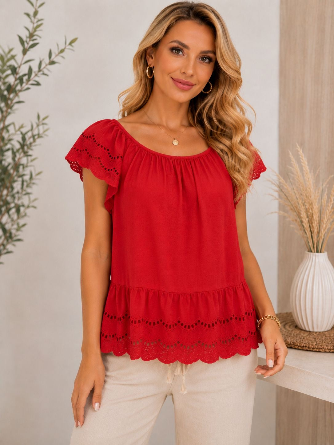 Bluză cu broderie Alya