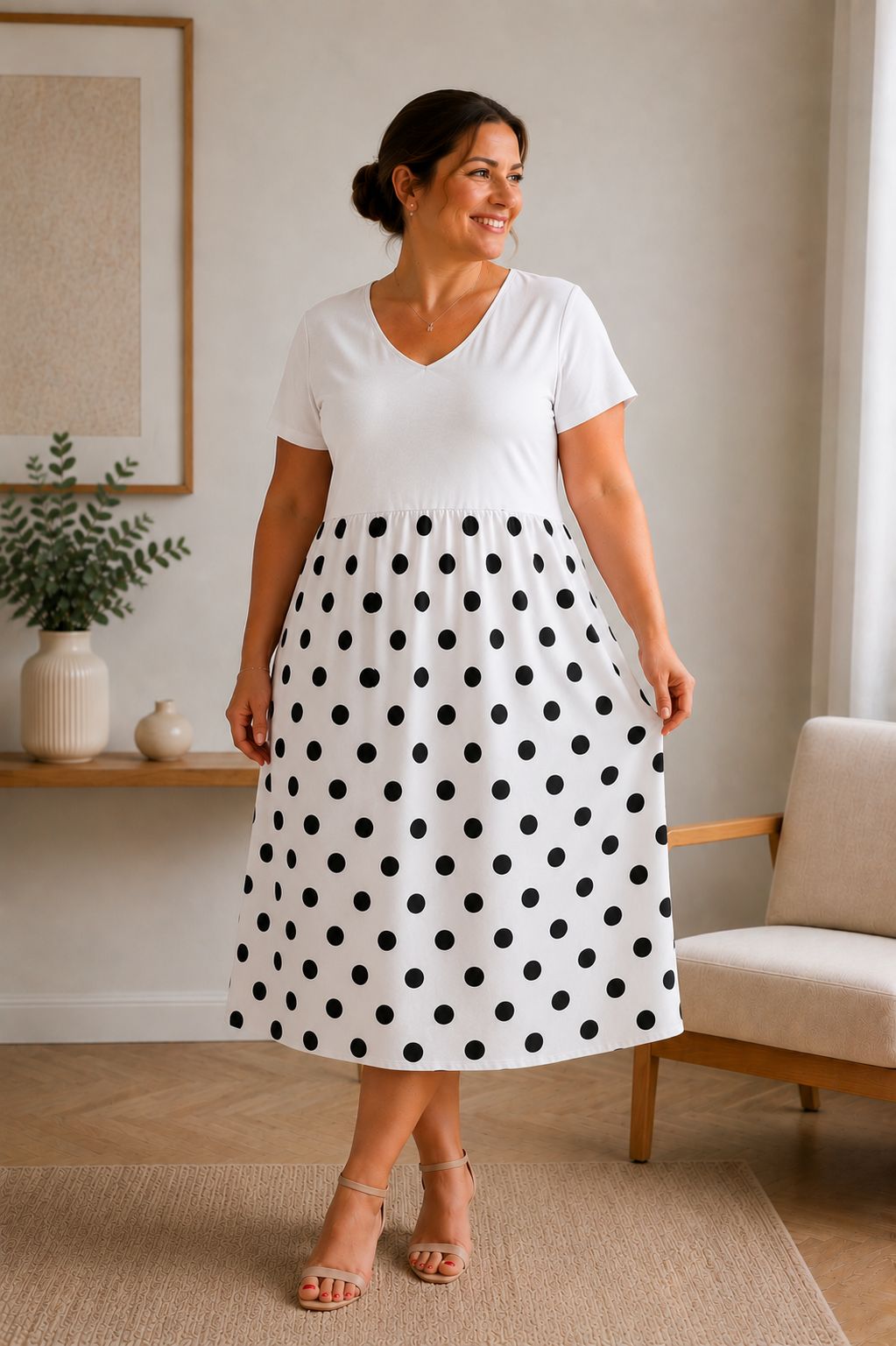 🫟 Rochie cu buline “Gladys”