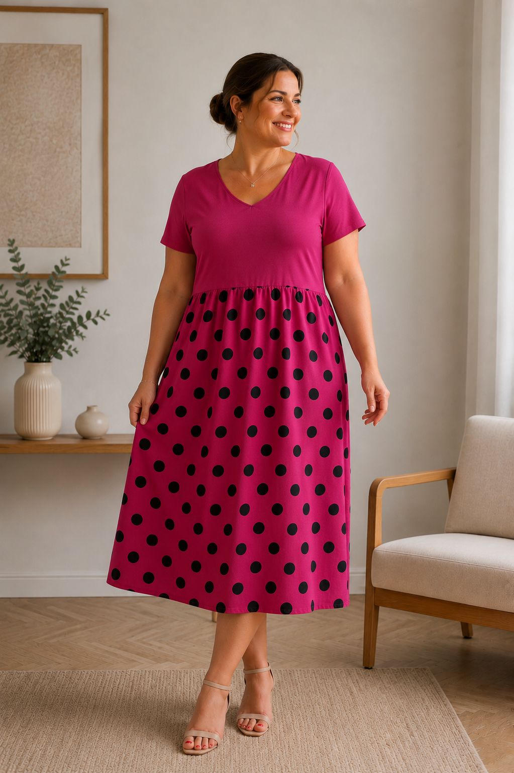 🫟 Rochie cu buline “Gladys”