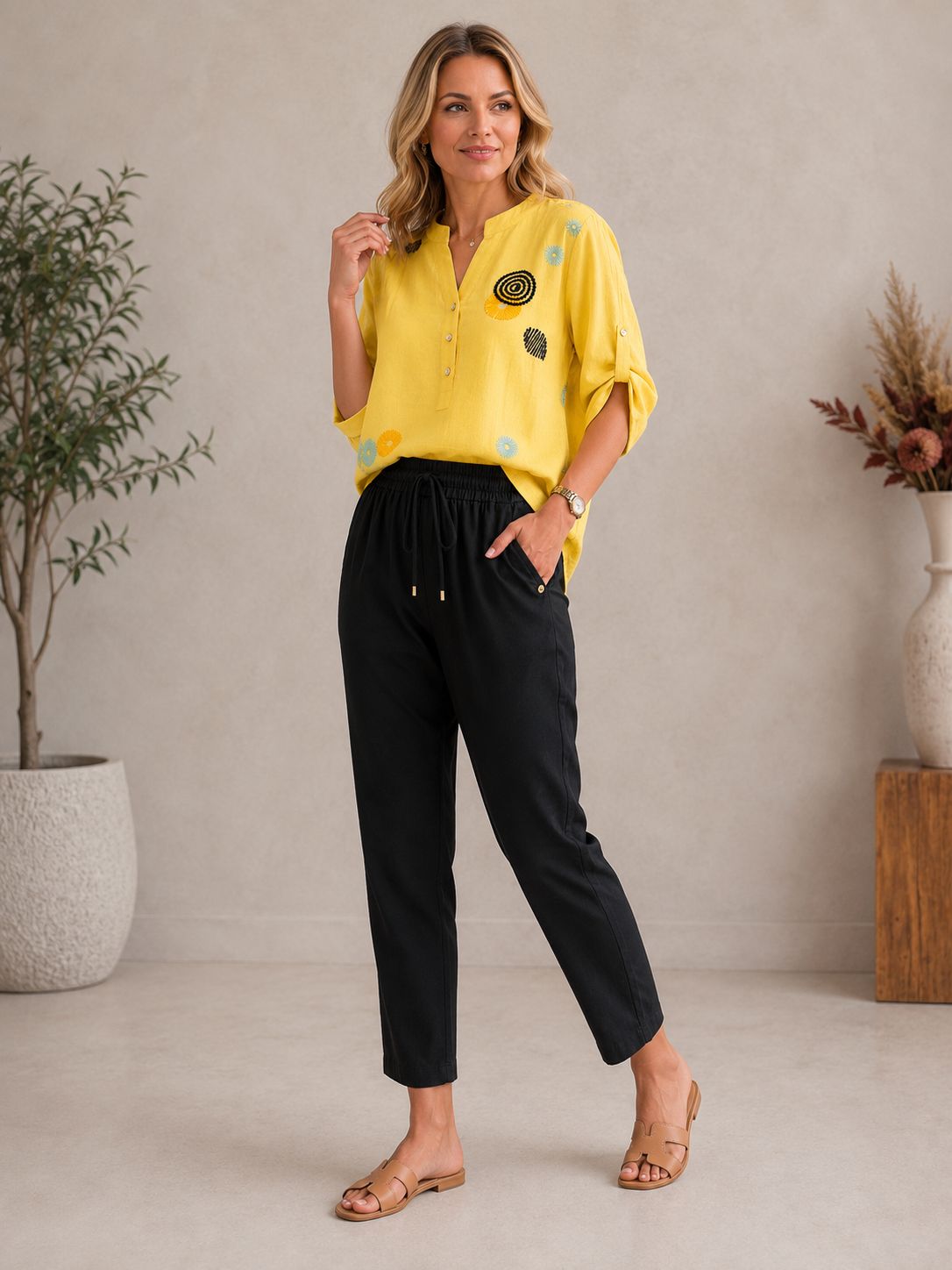 Set Ryana - cămașă și pantaloni