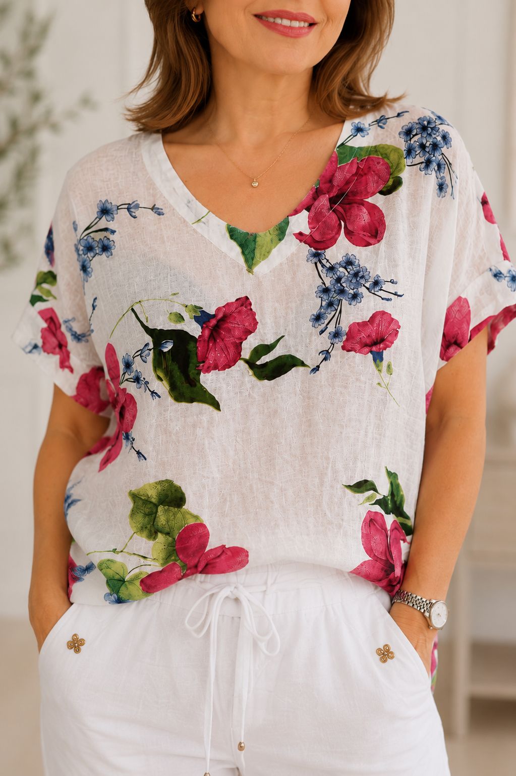 🌺 Set din IN Tanya - bluză și pantaloni