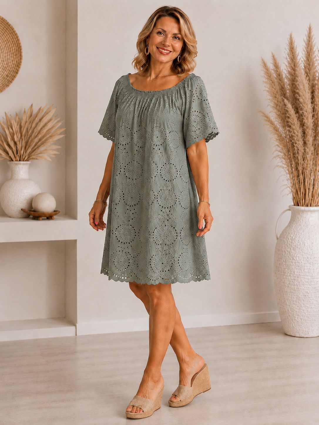 Rochie Samyra - broderie cu căptușeală