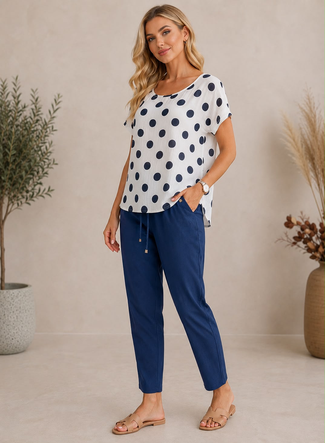 Set Adyna - bluză și pantaloni