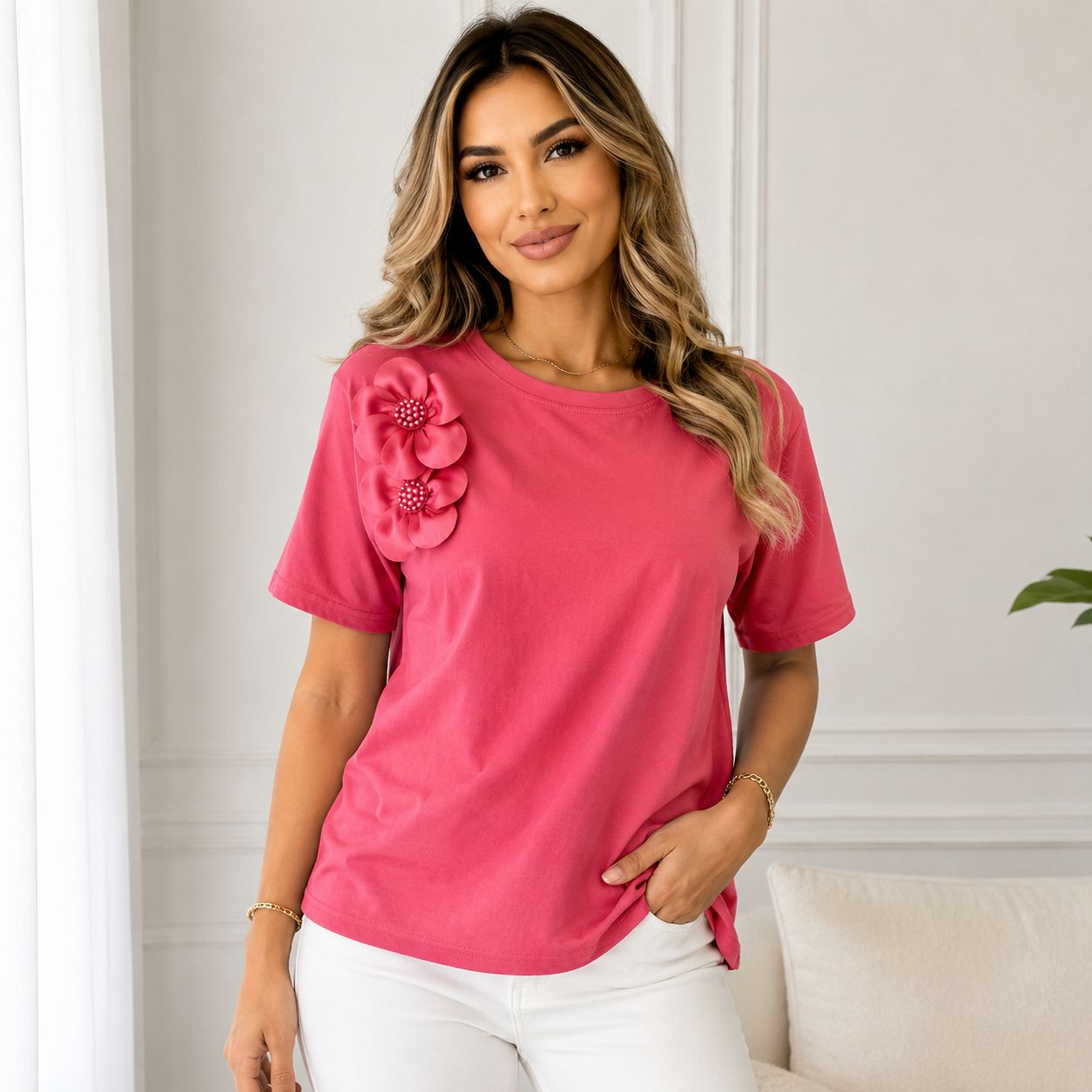 Tricou cu flori Fleur