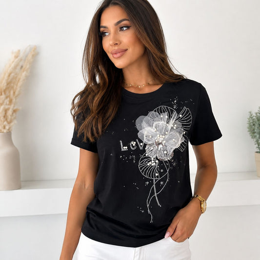 Tricou cu strasuri Low