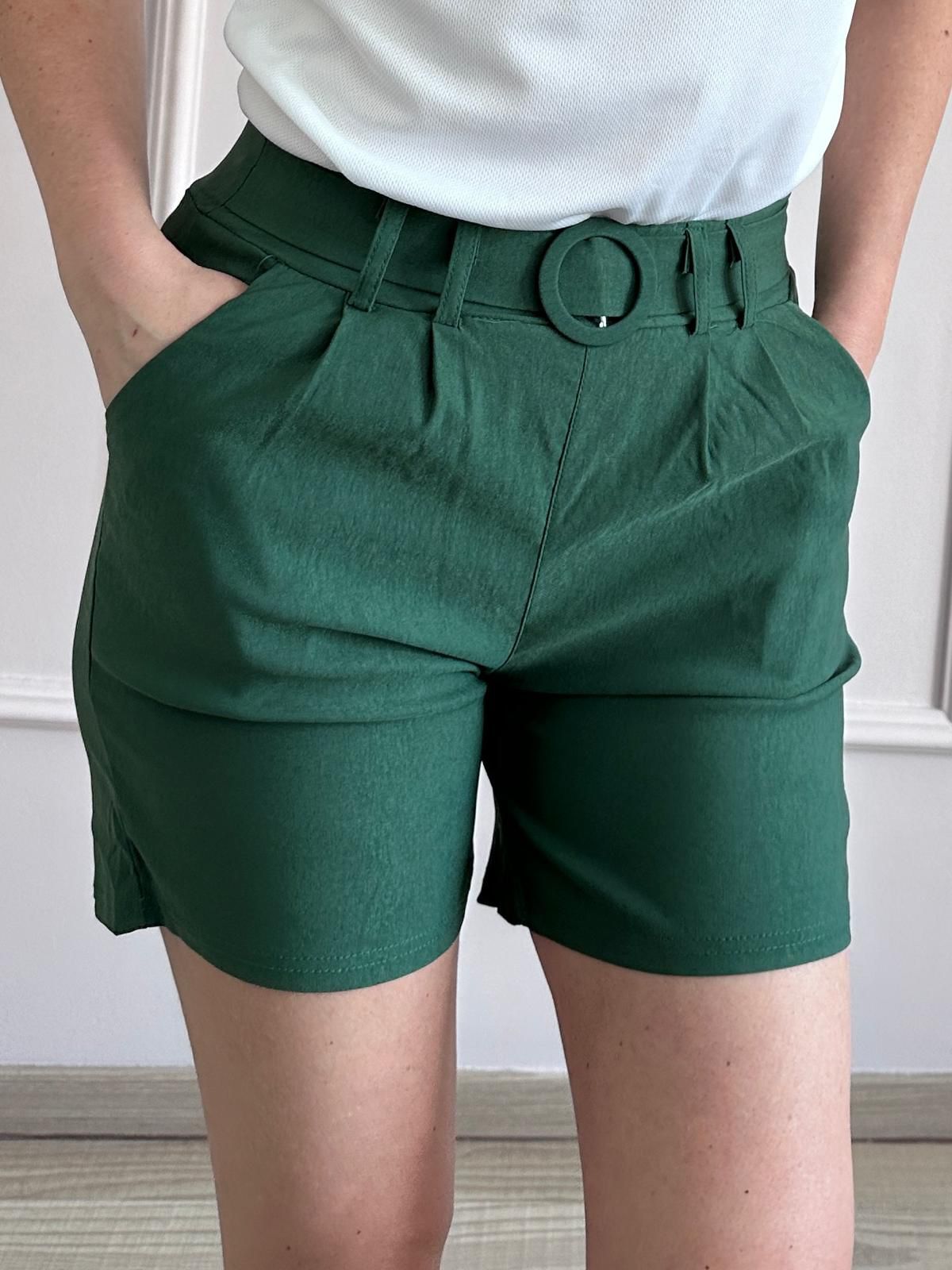 Pantaloni elastici cu accesoriu in talie Jadi