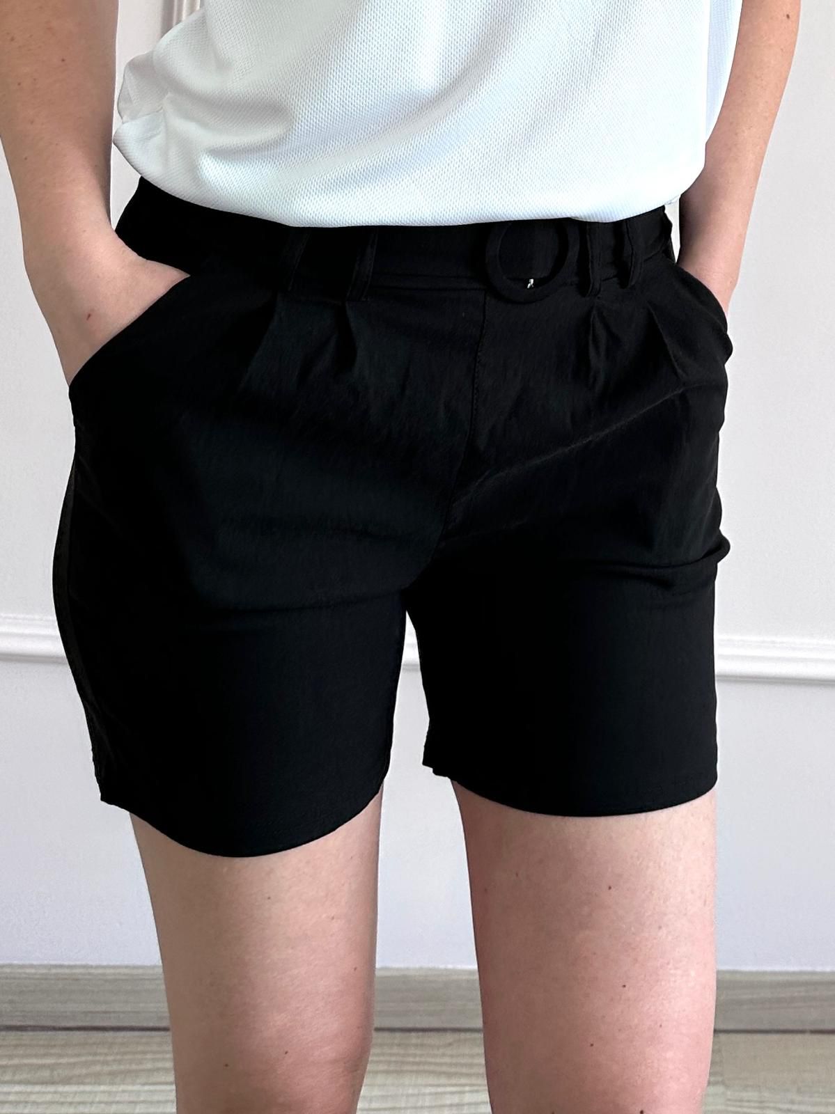 Pantaloni elastici cu accesoriu in talie Jadi