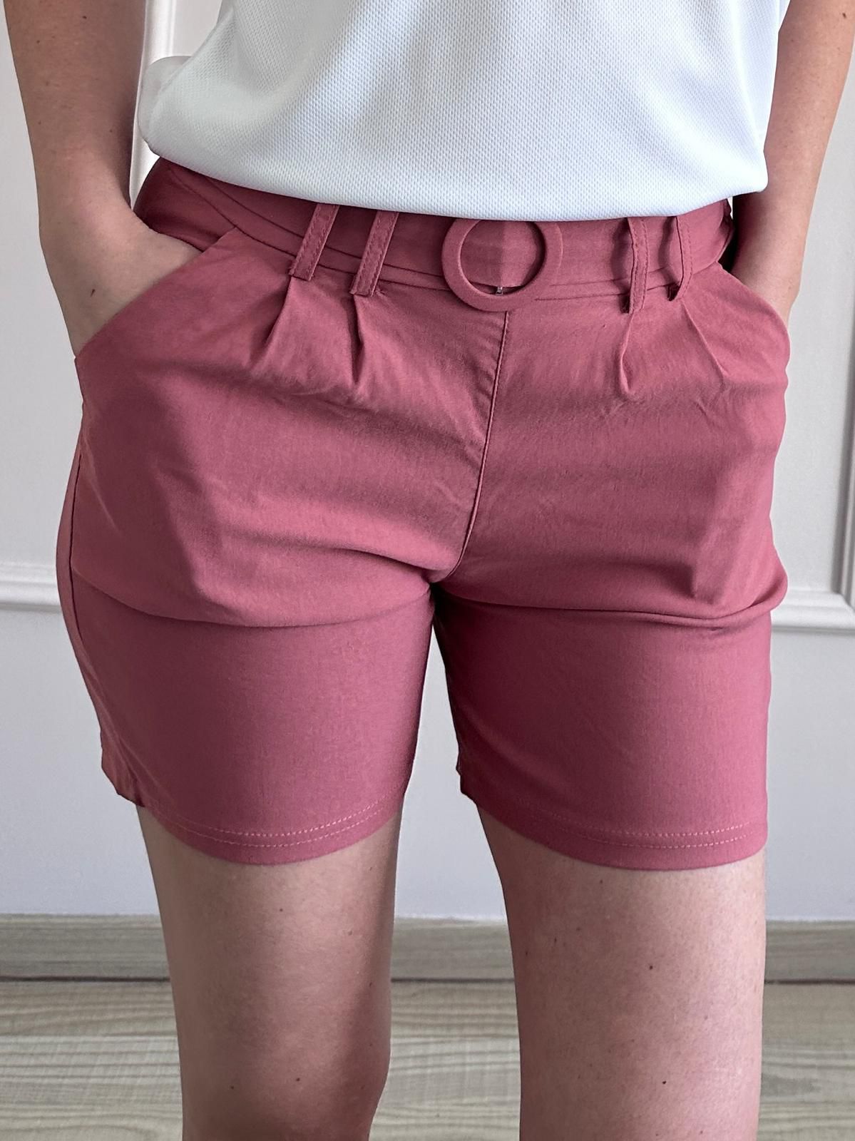 Pantaloni elastici cu accesoriu in talie Jadi