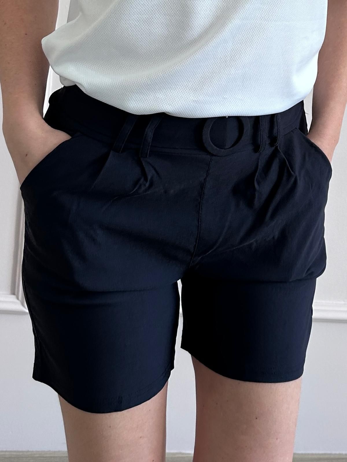 Pantaloni elastici cu accesoriu in talie Jadi