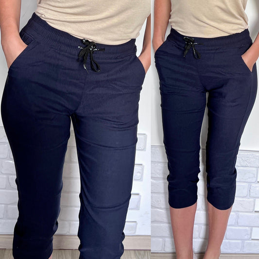 Pantaloni elastici, talie înaltă Huda