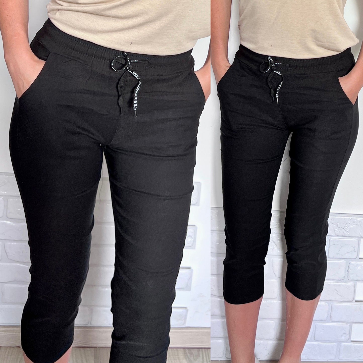 Pantaloni elastici, talie înaltă Huda